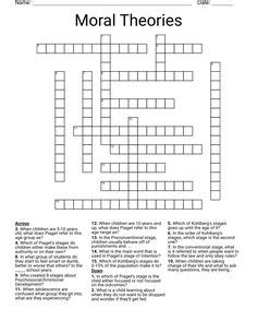 moral principles crossword